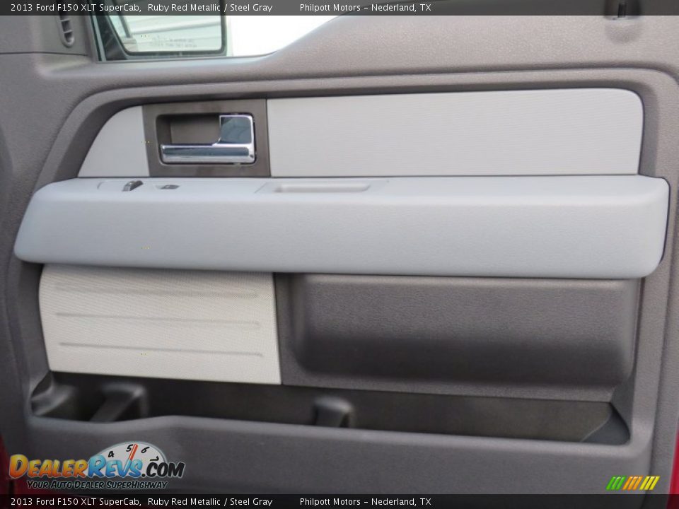 2013 Ford F150 XLT SuperCab Ruby Red Metallic / Steel Gray Photo #23