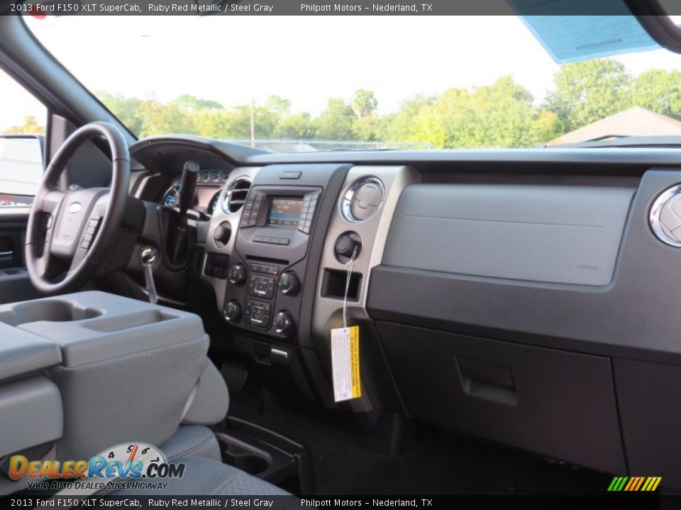 2013 Ford F150 XLT SuperCab Ruby Red Metallic / Steel Gray Photo #24