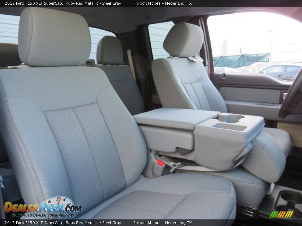 2013 Ford F150 XLT SuperCab Ruby Red Metallic / Steel Gray Photo #25