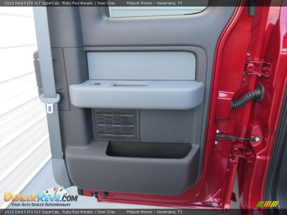 2013 Ford F150 XLT SuperCab Ruby Red Metallic / Steel Gray Photo #26