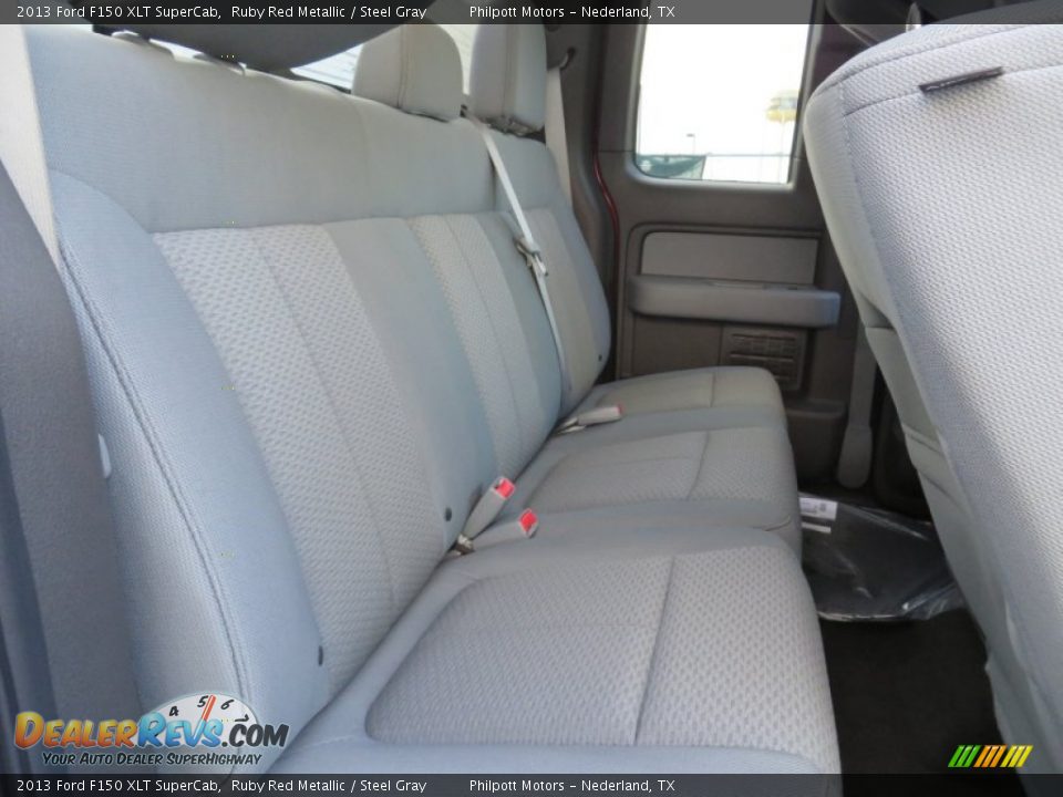 2013 Ford F150 XLT SuperCab Ruby Red Metallic / Steel Gray Photo #27