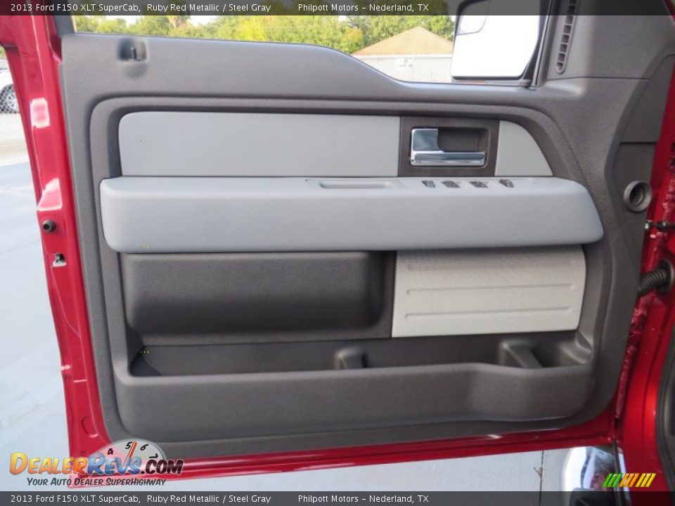2013 Ford F150 XLT SuperCab Ruby Red Metallic / Steel Gray Photo #28