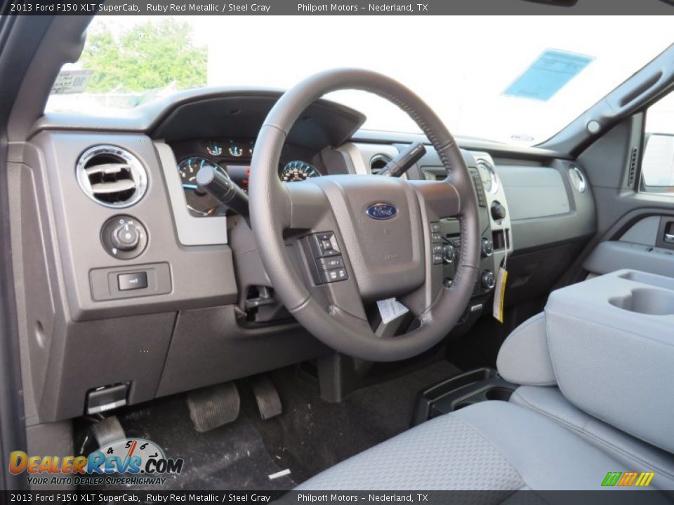 2013 Ford F150 XLT SuperCab Ruby Red Metallic / Steel Gray Photo #29