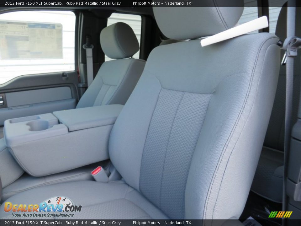 2013 Ford F150 XLT SuperCab Ruby Red Metallic / Steel Gray Photo #30