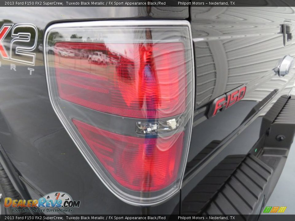 2013 Ford F150 FX2 SuperCrew Tuxedo Black Metallic / FX Sport Appearance Black/Red Photo #18