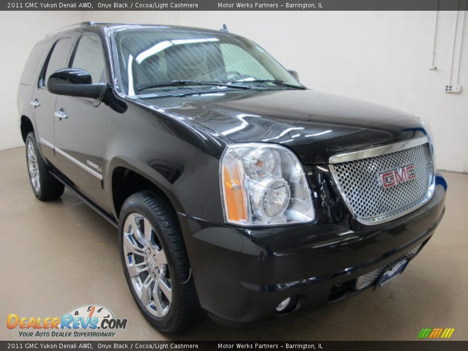 2011 GMC Yukon Denali AWD Onyx Black / Cocoa/Light Cashmere Photo #1