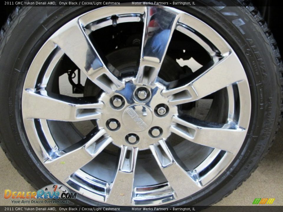 2011 GMC Yukon Denali AWD Onyx Black / Cocoa/Light Cashmere Photo #15
