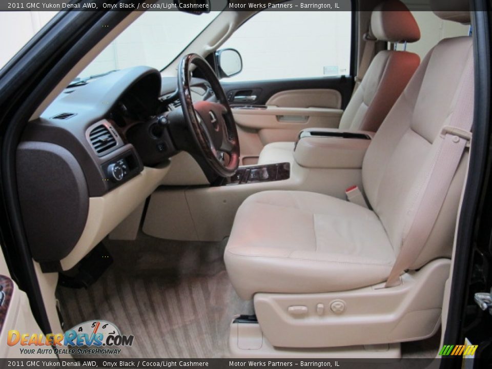 2011 GMC Yukon Denali AWD Onyx Black / Cocoa/Light Cashmere Photo #17