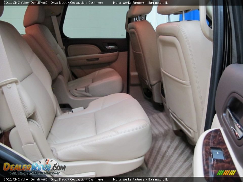 2011 GMC Yukon Denali AWD Onyx Black / Cocoa/Light Cashmere Photo #23