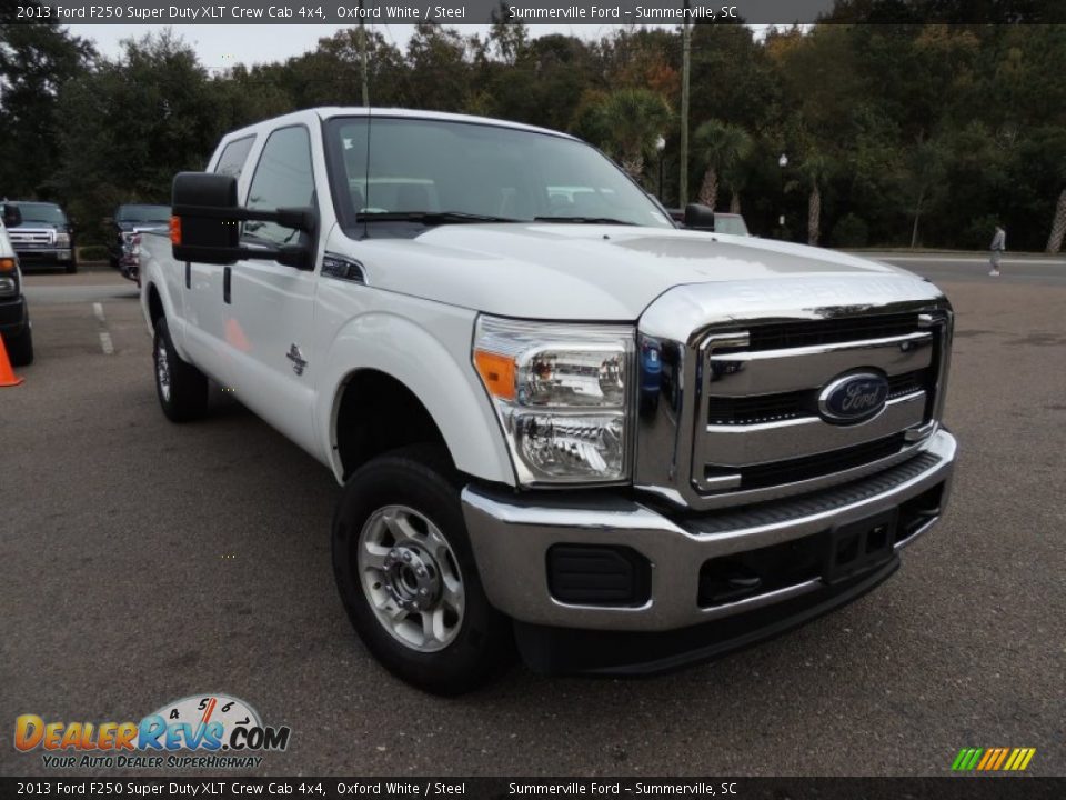 2013 Ford F250 Super Duty XLT Crew Cab 4x4 Oxford White / Steel Photo #1
