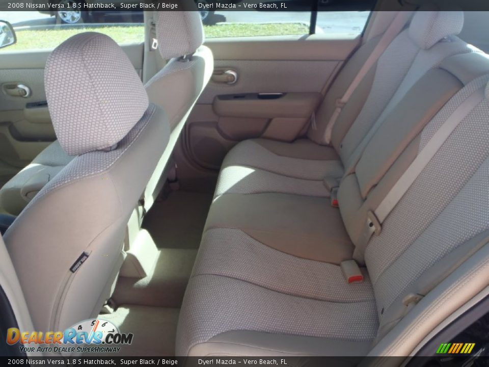 2008 Nissan Versa 1.8 S Hatchback Super Black / Beige Photo #19