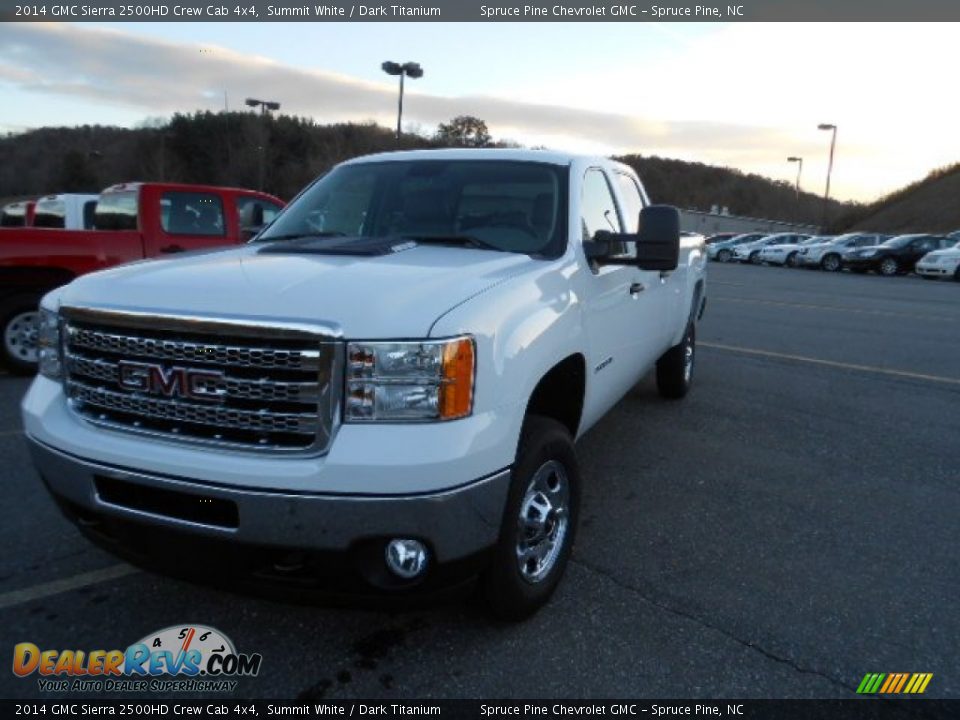 2014 GMC Sierra 2500HD Crew Cab 4x4 Summit White / Dark Titanium Photo #1