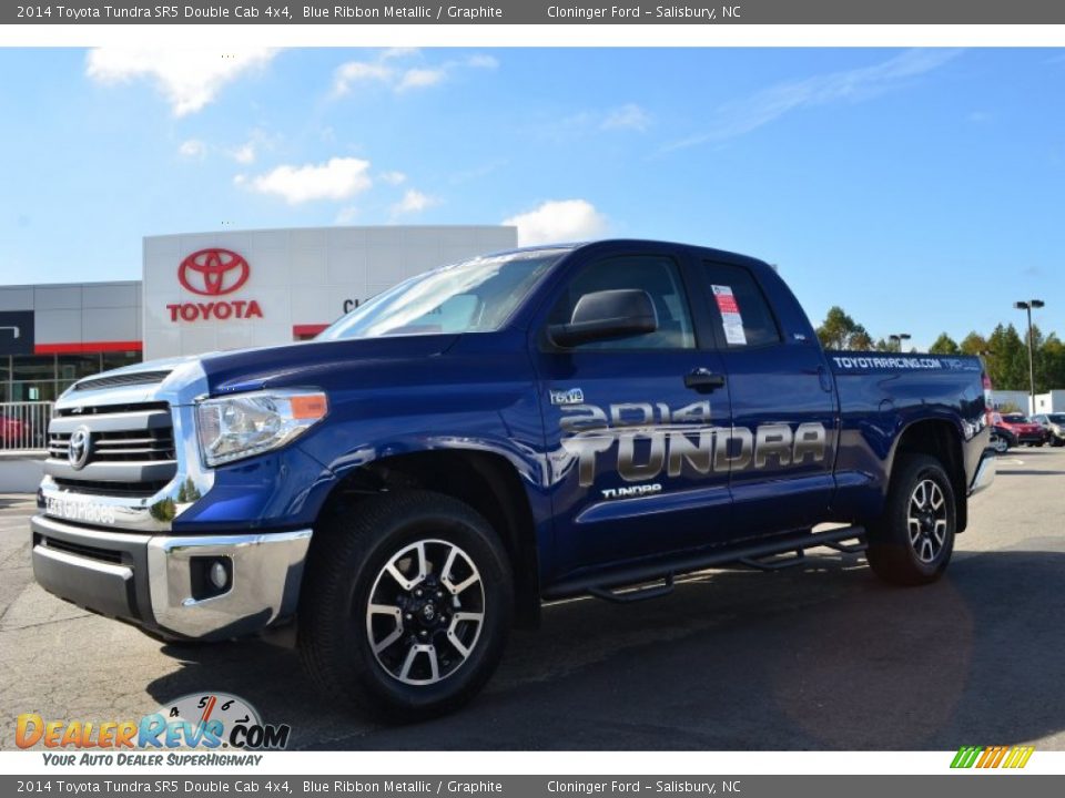 2014 Toyota Tundra SR5 Double Cab 4x4 Blue Ribbon Metallic / Graphite Photo #1