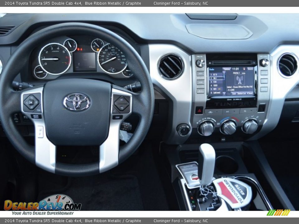 2014 Toyota Tundra SR5 Double Cab 4x4 Blue Ribbon Metallic / Graphite Photo #11