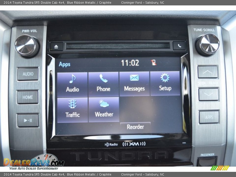 2014 Toyota Tundra SR5 Double Cab 4x4 Blue Ribbon Metallic / Graphite Photo #12