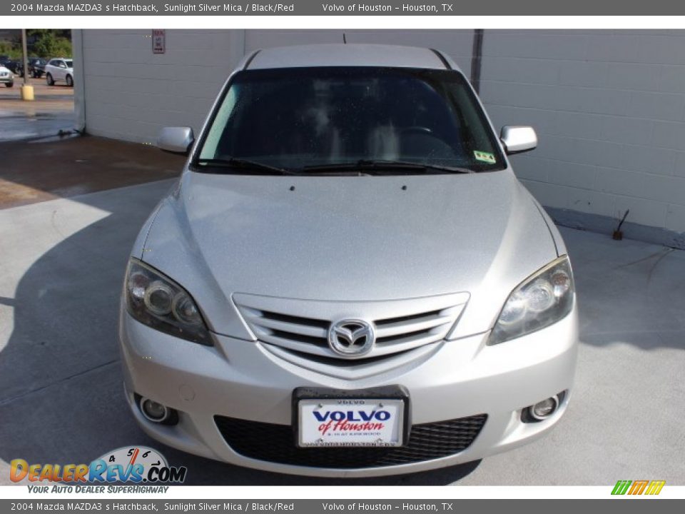 2004 Mazda MAZDA3 s Hatchback Sunlight Silver Mica / Black/Red Photo #2