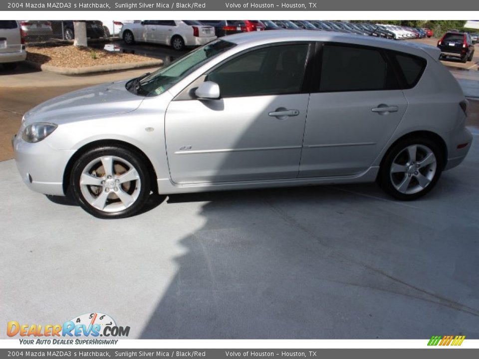 2004 Mazda MAZDA3 s Hatchback Sunlight Silver Mica / Black/Red Photo #4