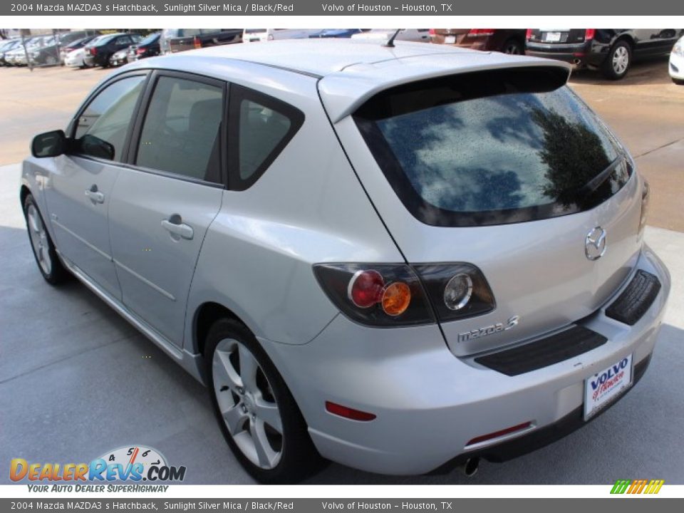 2004 Mazda MAZDA3 s Hatchback Sunlight Silver Mica / Black/Red Photo #5