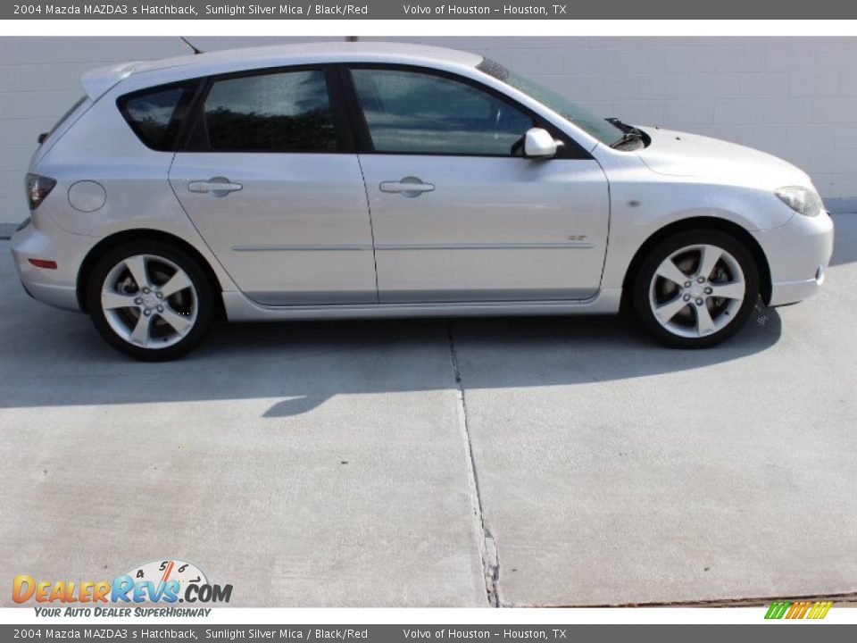 2004 Mazda MAZDA3 s Hatchback Sunlight Silver Mica / Black/Red Photo #8