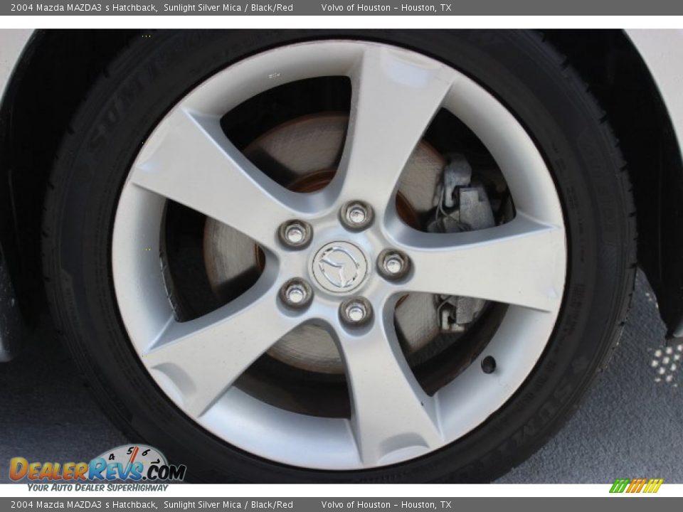 2004 Mazda MAZDA3 s Hatchback Sunlight Silver Mica / Black/Red Photo #10