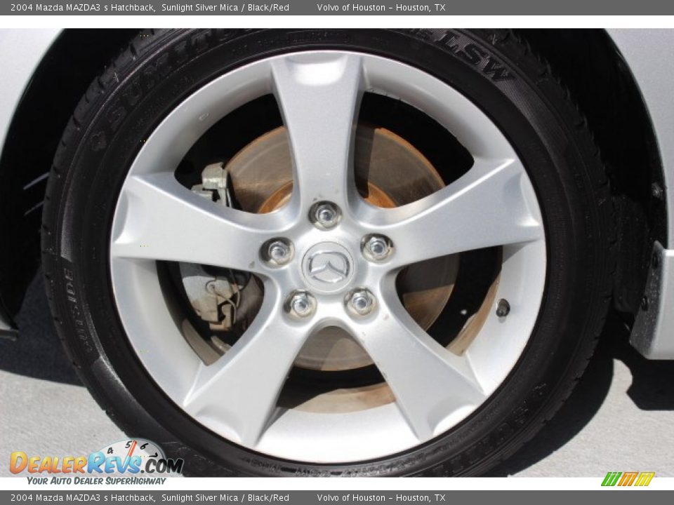 2004 Mazda MAZDA3 s Hatchback Sunlight Silver Mica / Black/Red Photo #11