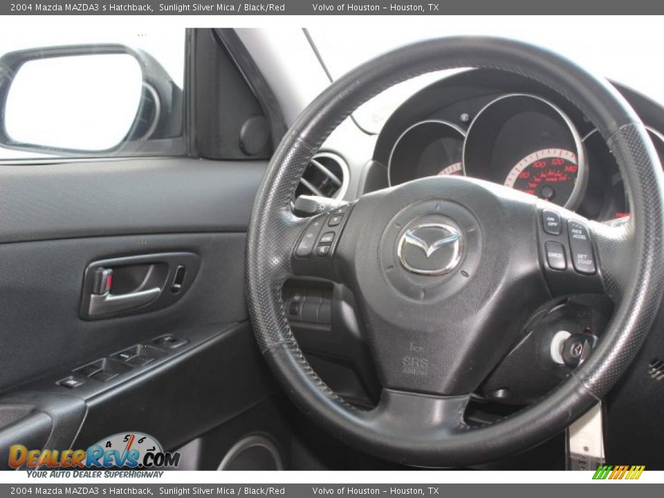 2004 Mazda MAZDA3 s Hatchback Sunlight Silver Mica / Black/Red Photo #27