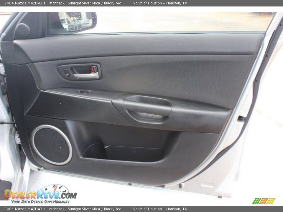 2004 Mazda MAZDA3 s Hatchback Sunlight Silver Mica / Black/Red Photo #31
