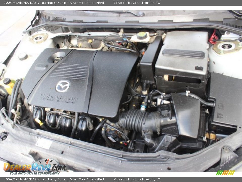 2004 Mazda MAZDA3 s Hatchback Sunlight Silver Mica / Black/Red Photo #35