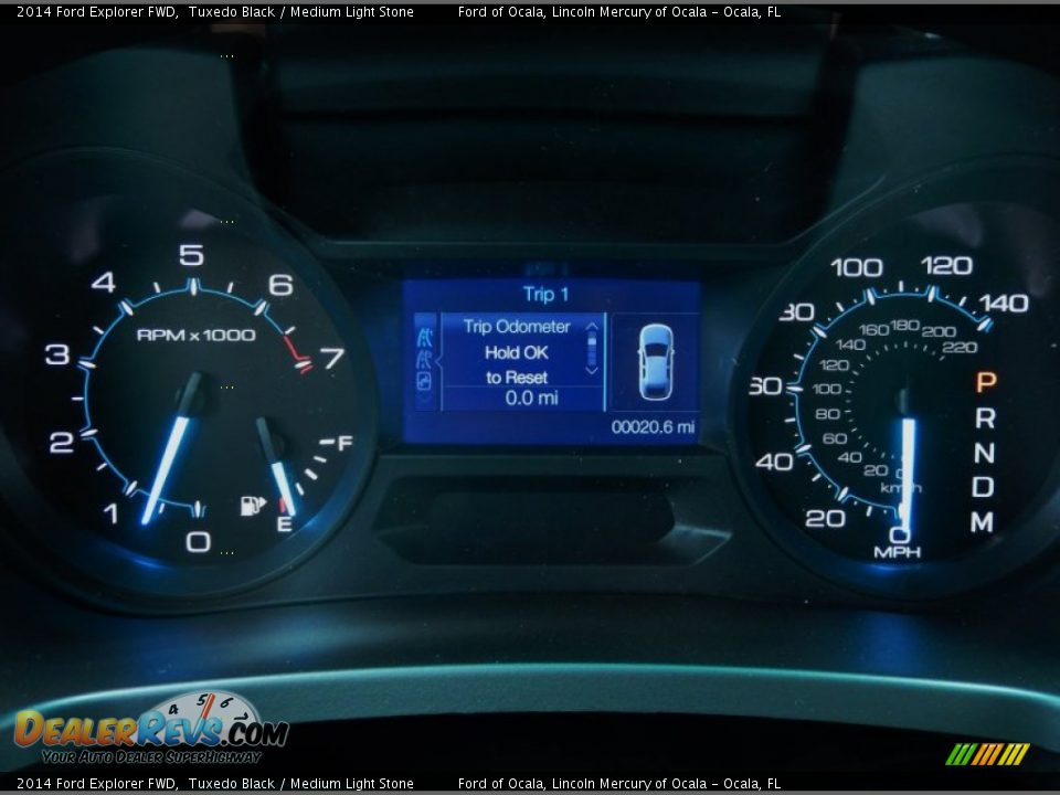 2014 Ford Explorer FWD Tuxedo Black / Medium Light Stone Photo #10