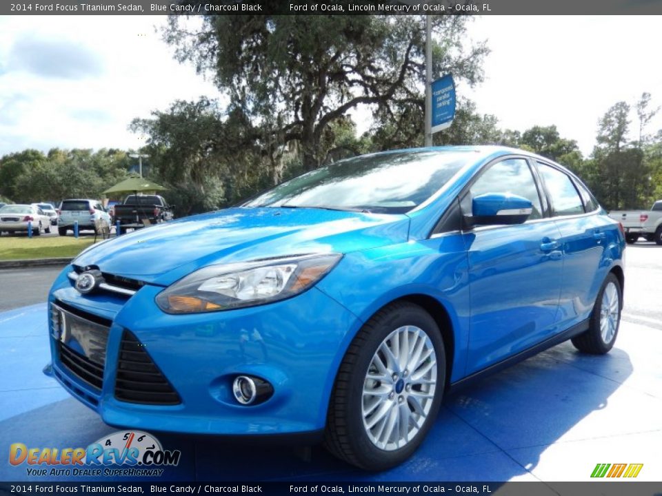 2014 Ford Focus Titanium Sedan Blue Candy / Charcoal Black Photo #1