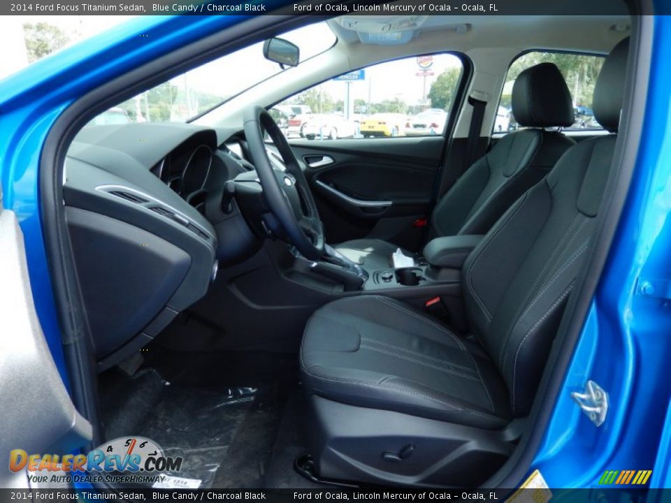 2014 Ford Focus Titanium Sedan Blue Candy / Charcoal Black Photo #6