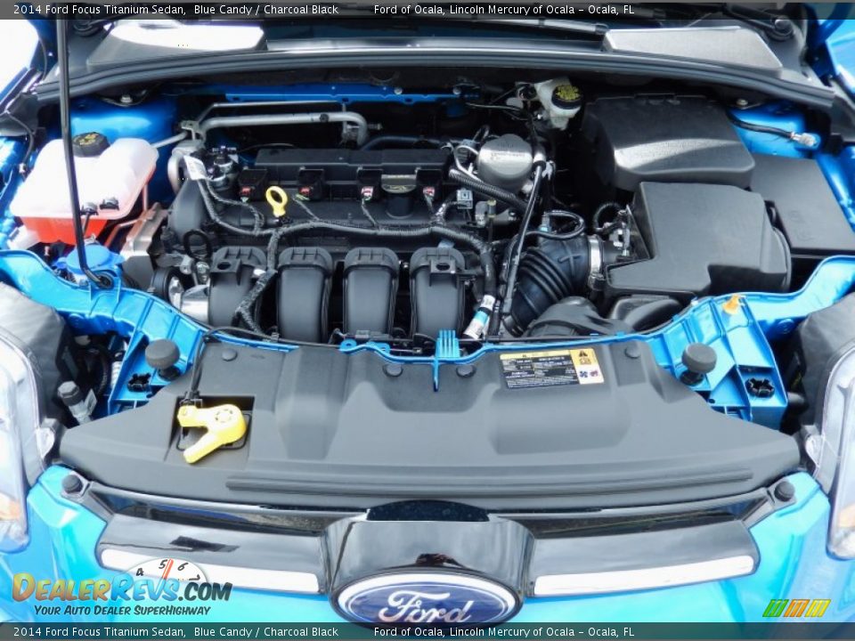 2014 Ford Focus Titanium Sedan Blue Candy / Charcoal Black Photo #11