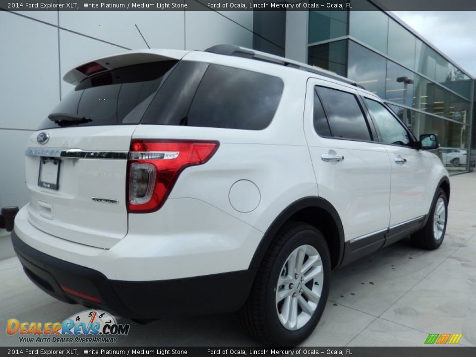 2014 Ford Explorer XLT White Platinum / Medium Light Stone Photo #2