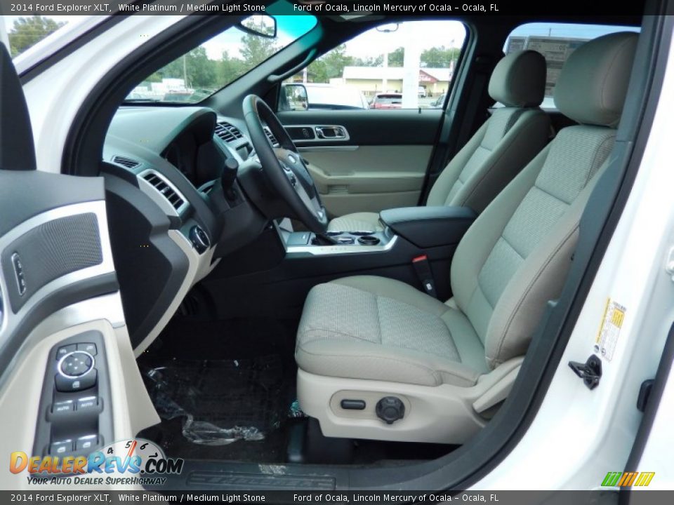 2014 Ford Explorer XLT White Platinum / Medium Light Stone Photo #6