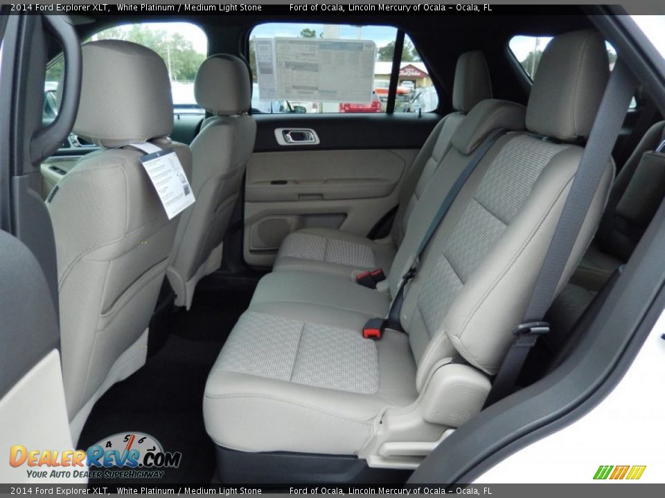 2014 Ford Explorer XLT White Platinum / Medium Light Stone Photo #7