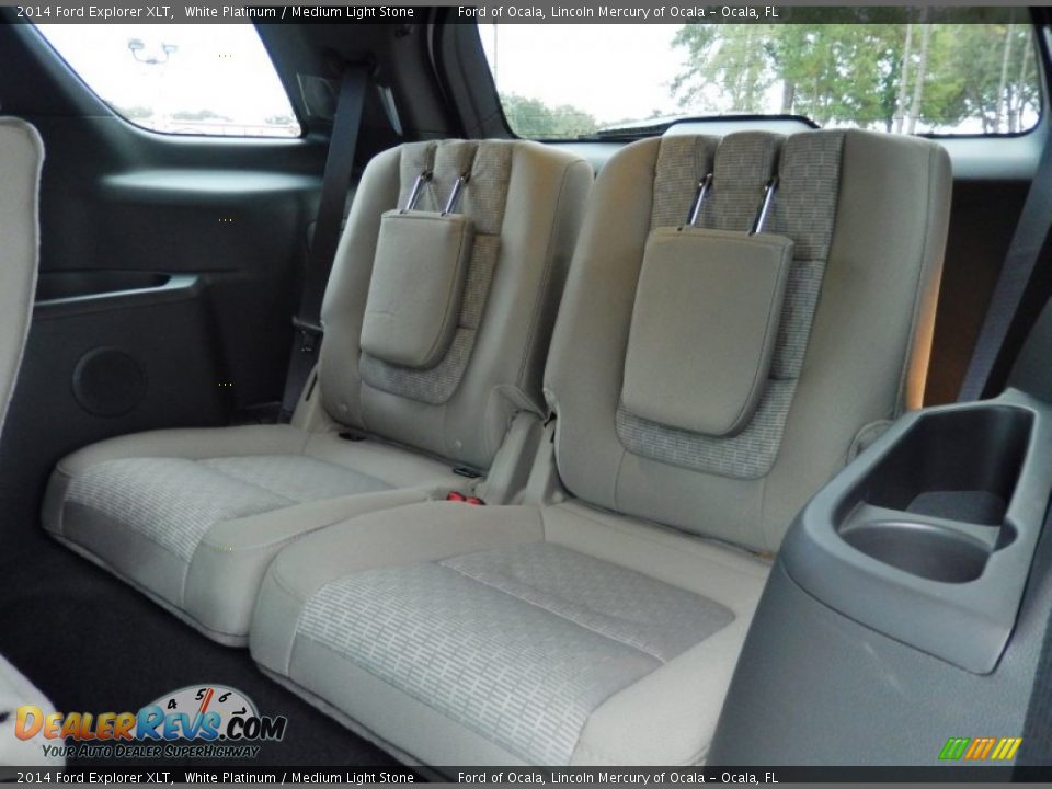 2014 Ford Explorer XLT White Platinum / Medium Light Stone Photo #8