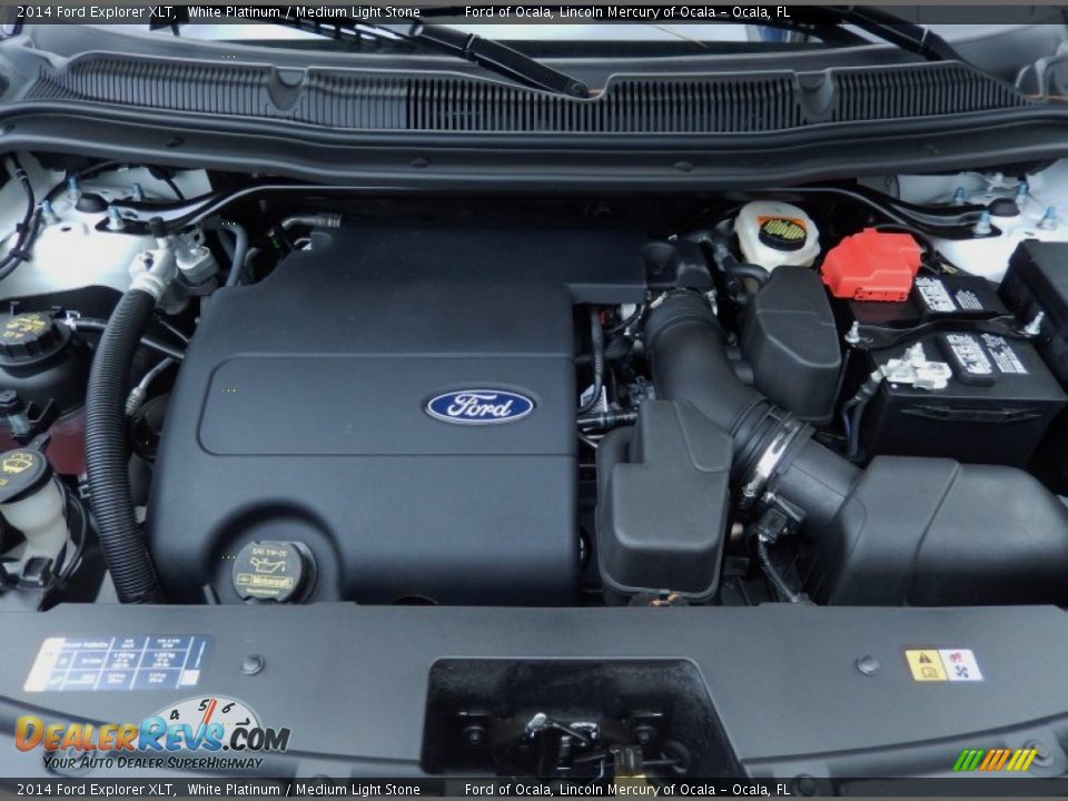 2014 Ford Explorer XLT White Platinum / Medium Light Stone Photo #12