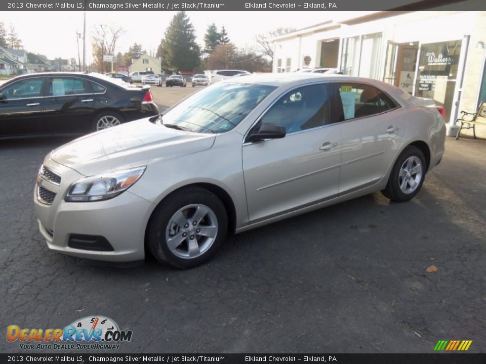 2013 Chevrolet Malibu LS Champagne Silver Metallic / Jet Black/Titanium Photo #2