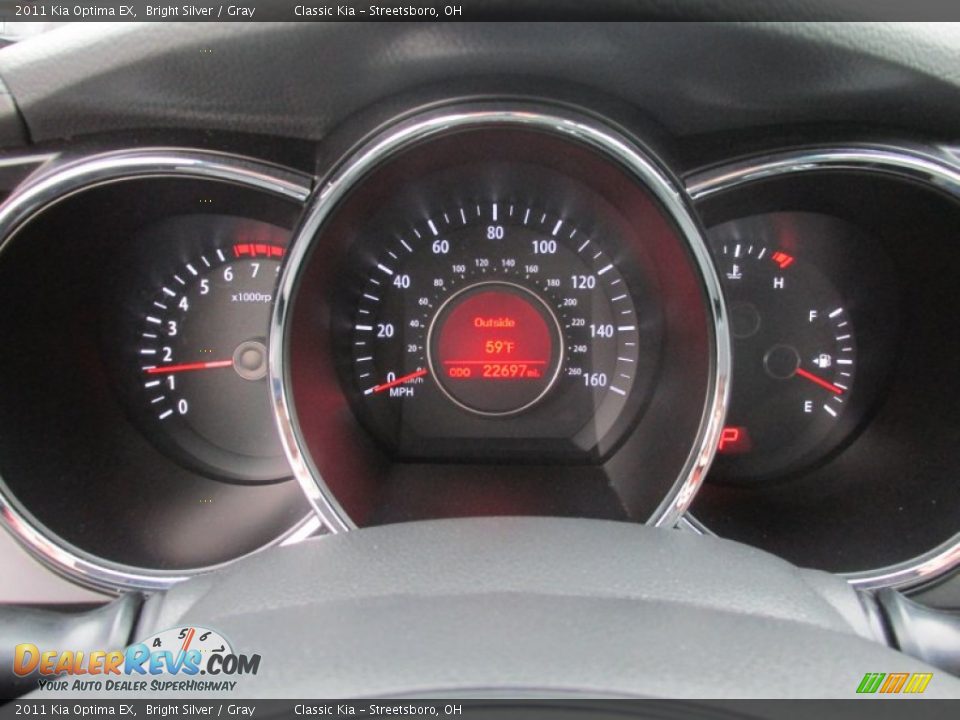 2011 Kia Optima EX Bright Silver / Gray Photo #12