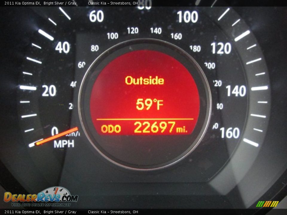 2011 Kia Optima EX Bright Silver / Gray Photo #13