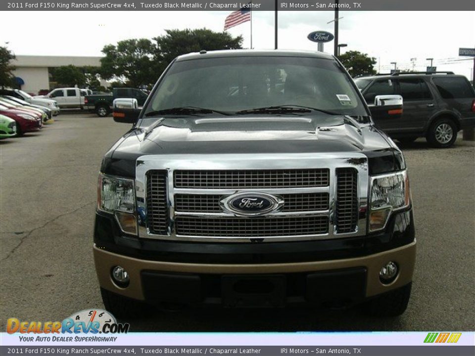 2011 Ford F150 King Ranch SuperCrew 4x4 Tuxedo Black Metallic / Chaparral Leather Photo #1