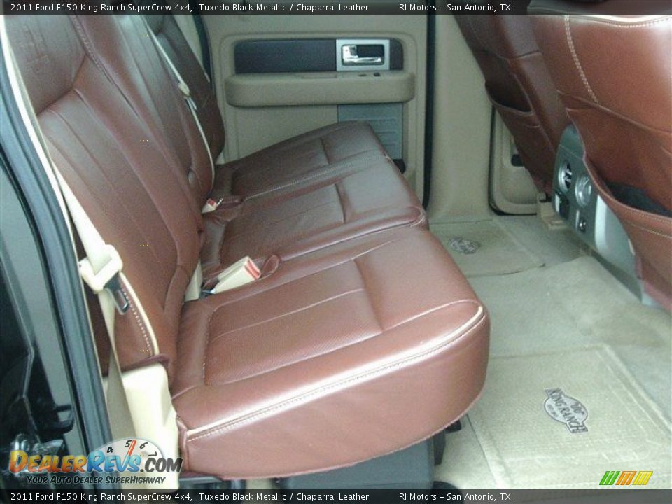2011 Ford F150 King Ranch SuperCrew 4x4 Tuxedo Black Metallic / Chaparral Leather Photo #9