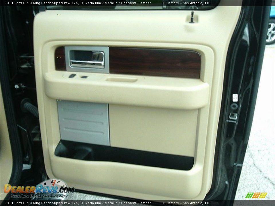 2011 Ford F150 King Ranch SuperCrew 4x4 Tuxedo Black Metallic / Chaparral Leather Photo #10