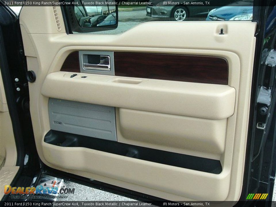 2011 Ford F150 King Ranch SuperCrew 4x4 Tuxedo Black Metallic / Chaparral Leather Photo #12