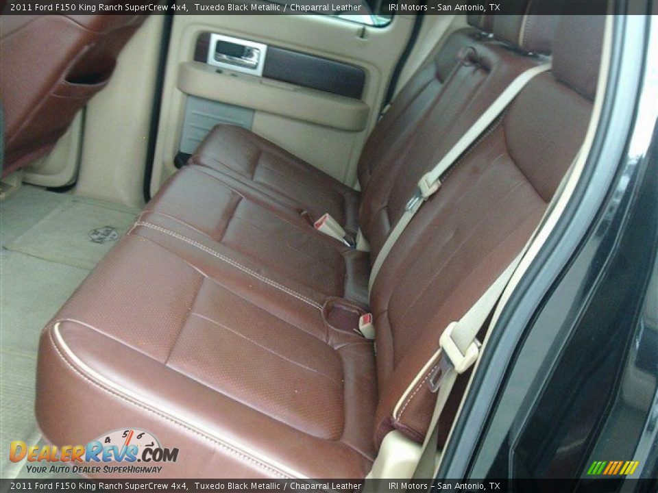 2011 Ford F150 King Ranch SuperCrew 4x4 Tuxedo Black Metallic / Chaparral Leather Photo #13