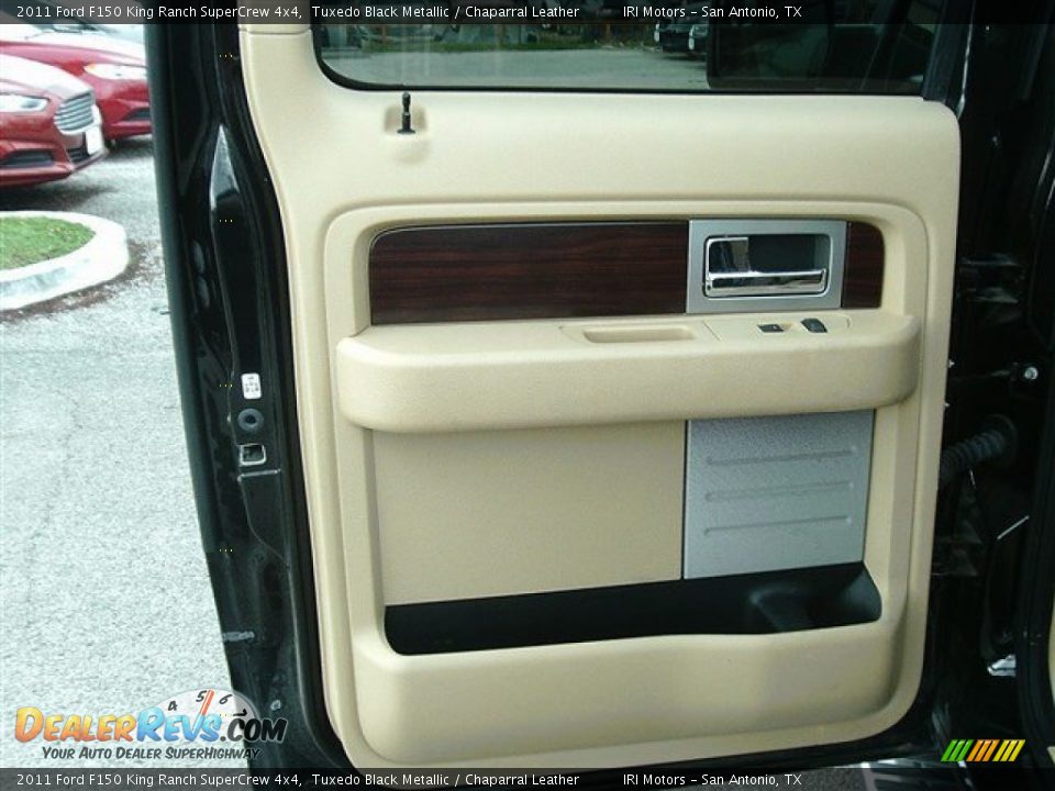 2011 Ford F150 King Ranch SuperCrew 4x4 Tuxedo Black Metallic / Chaparral Leather Photo #15