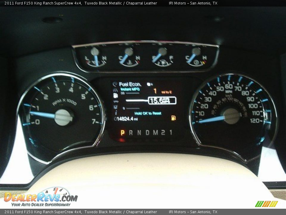 2011 Ford F150 King Ranch SuperCrew 4x4 Tuxedo Black Metallic / Chaparral Leather Photo #21