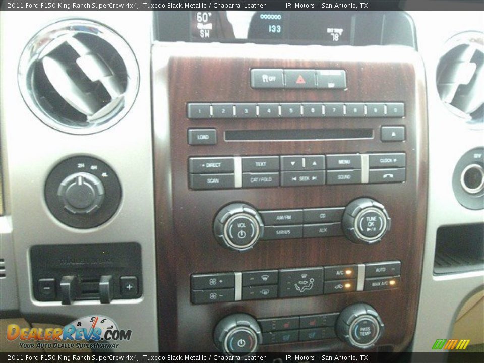 2011 Ford F150 King Ranch SuperCrew 4x4 Tuxedo Black Metallic / Chaparral Leather Photo #22