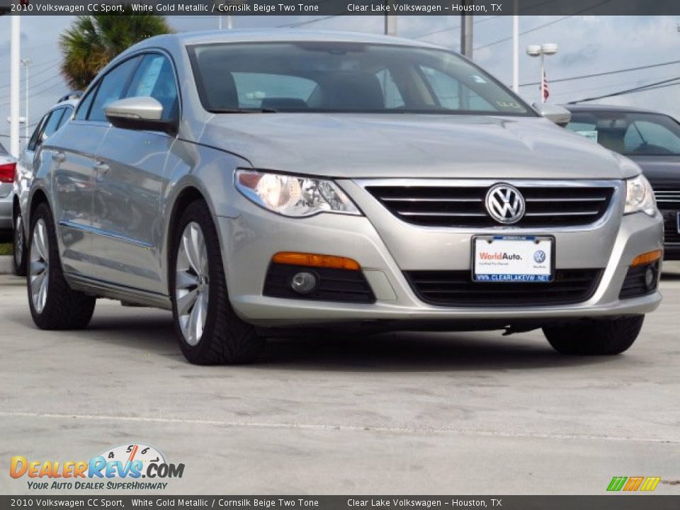 2010 Volkswagen CC Sport White Gold Metallic / Cornsilk Beige Two Tone Photo #1