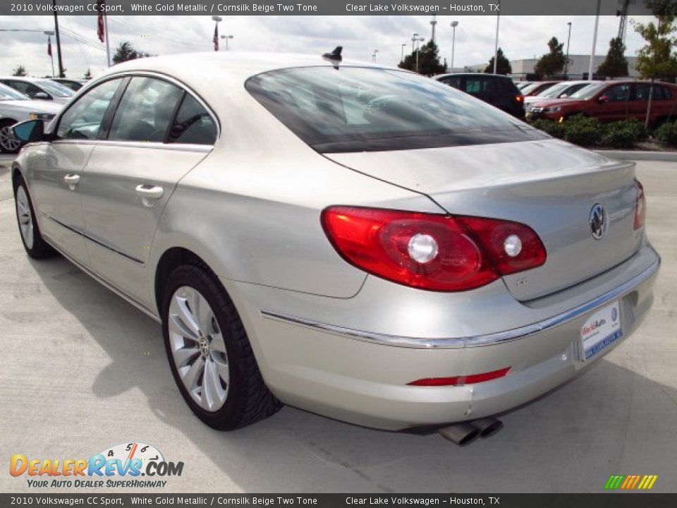 2010 Volkswagen CC Sport White Gold Metallic / Cornsilk Beige Two Tone Photo #4